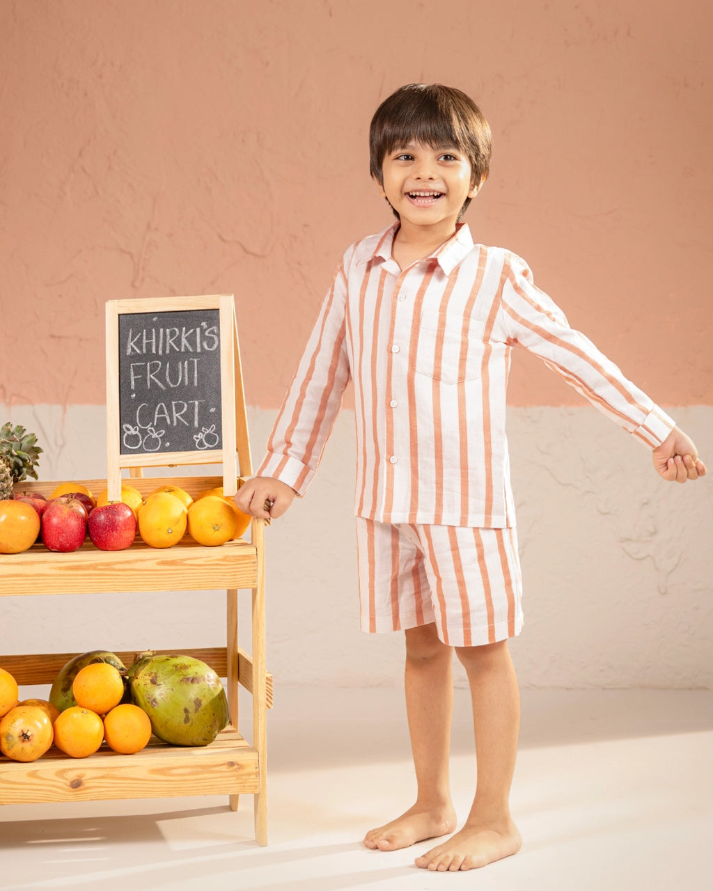 Terracotta Stripe Set