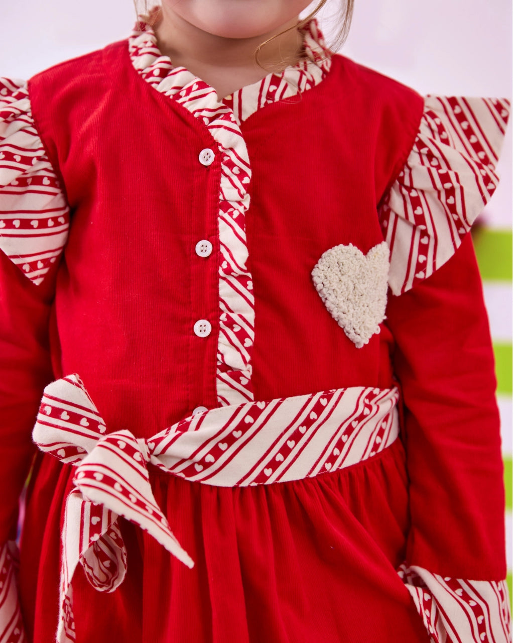 Scarlet Corduroy Fit and Flare Dress