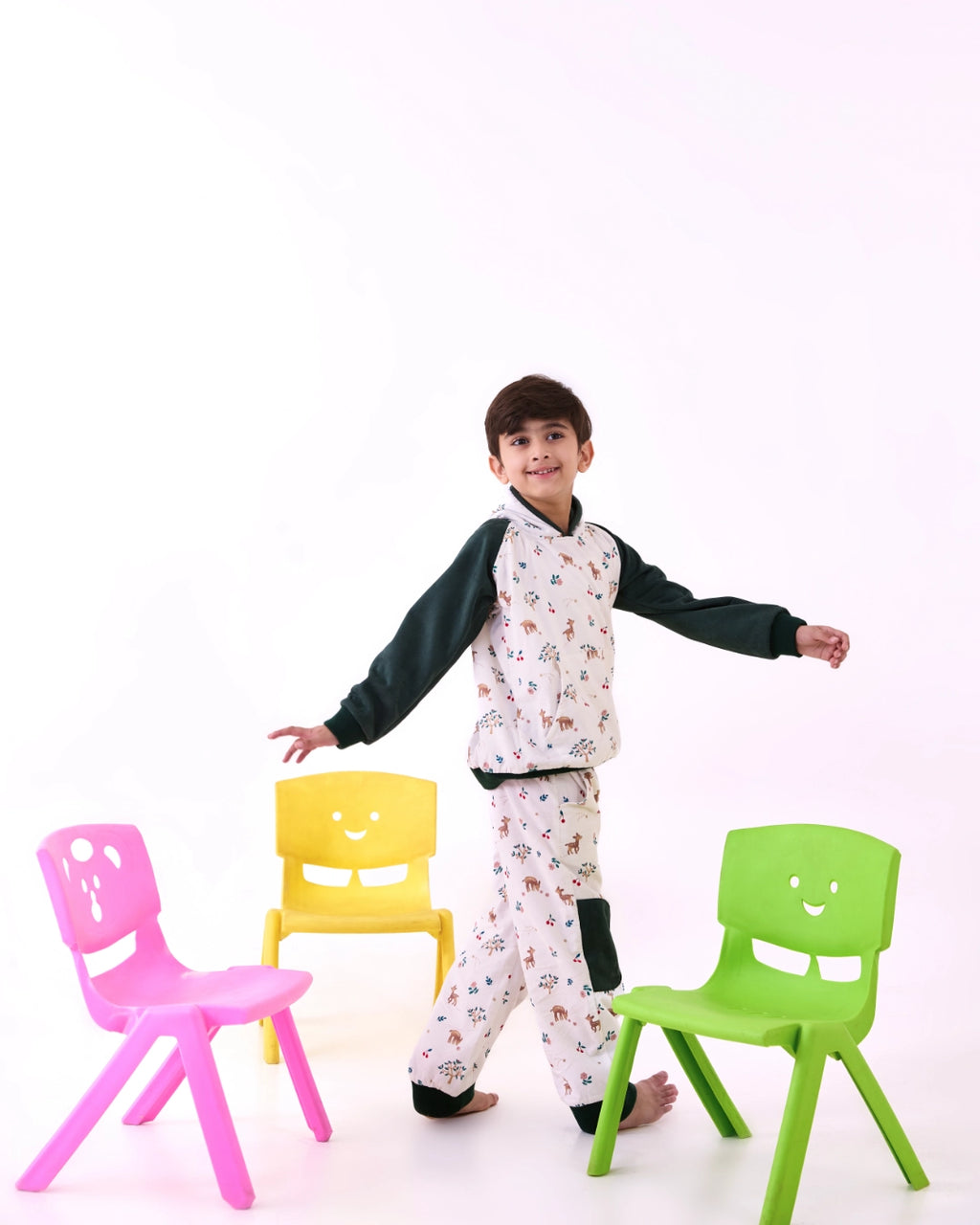 Boys Green and White Co-ord Set