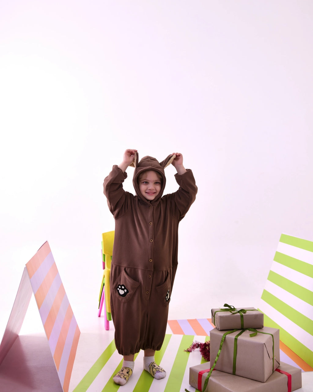 Teddy Bear Fleece Romper