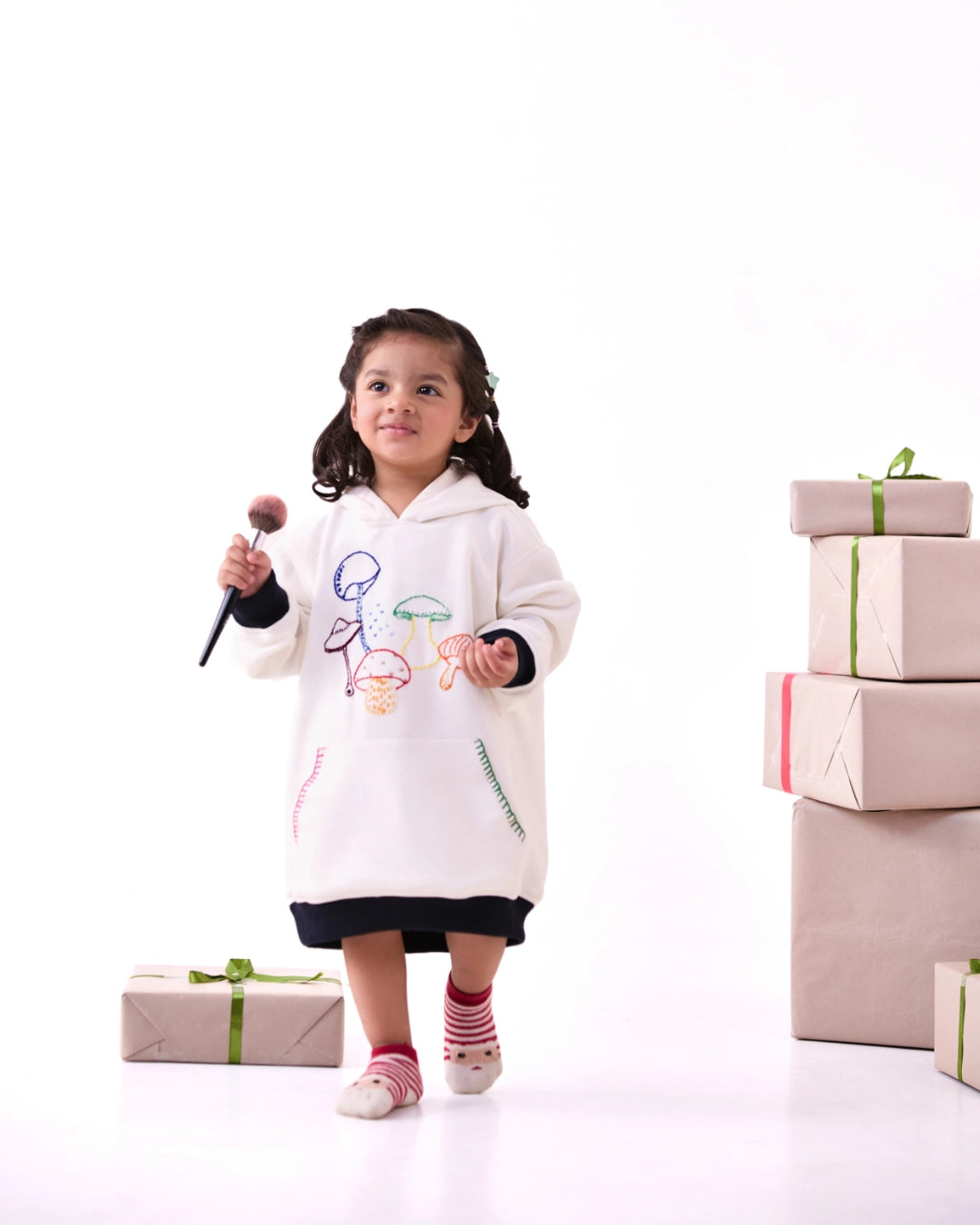 Mushroom Hand Embroidered Hoodie