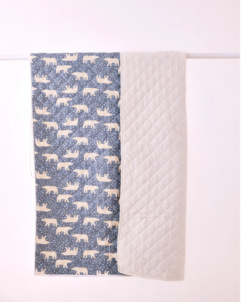 Polar Bear Print Flannel Baby Quilt