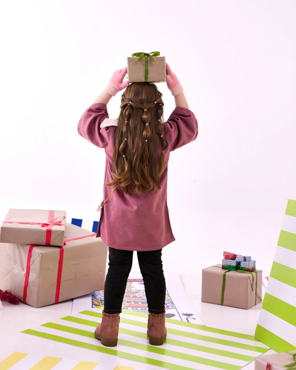 Mauve Bell Sleeve Suede Overcoat