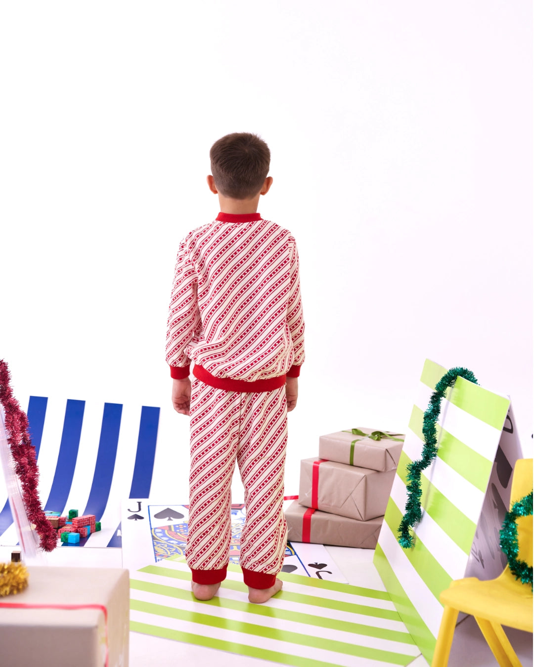 Heart Print Winter Night Suit